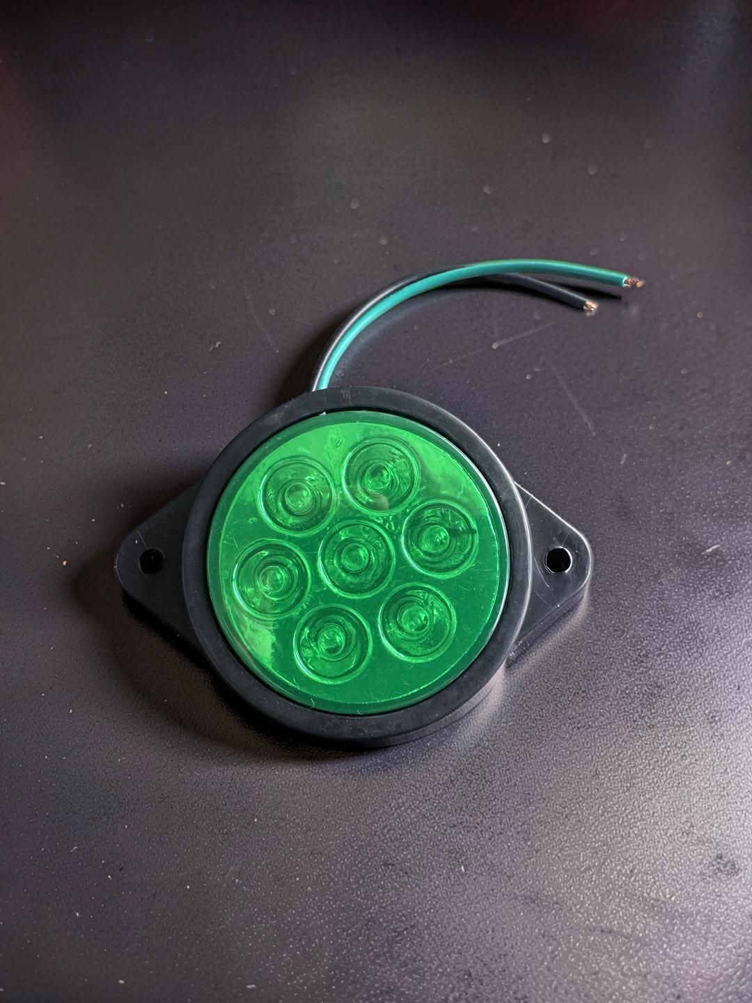 GREEN ABS LIGHT 12/24 VOLT LED