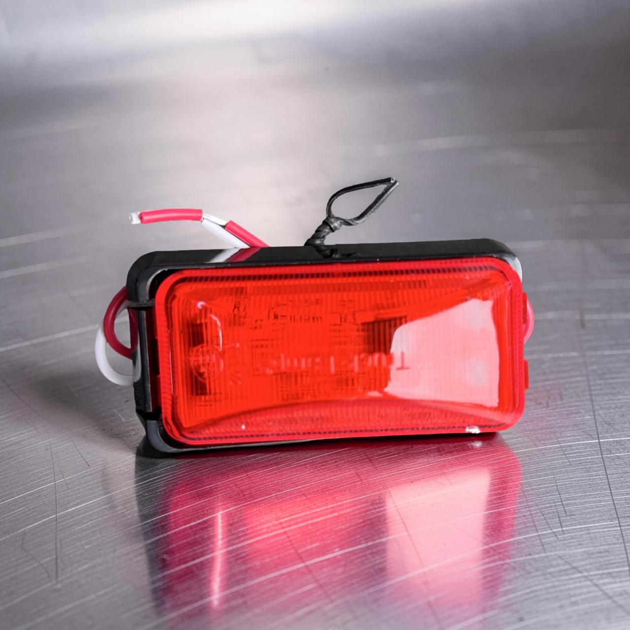 LED Red Rectangular Marker Lamp (12–24V)