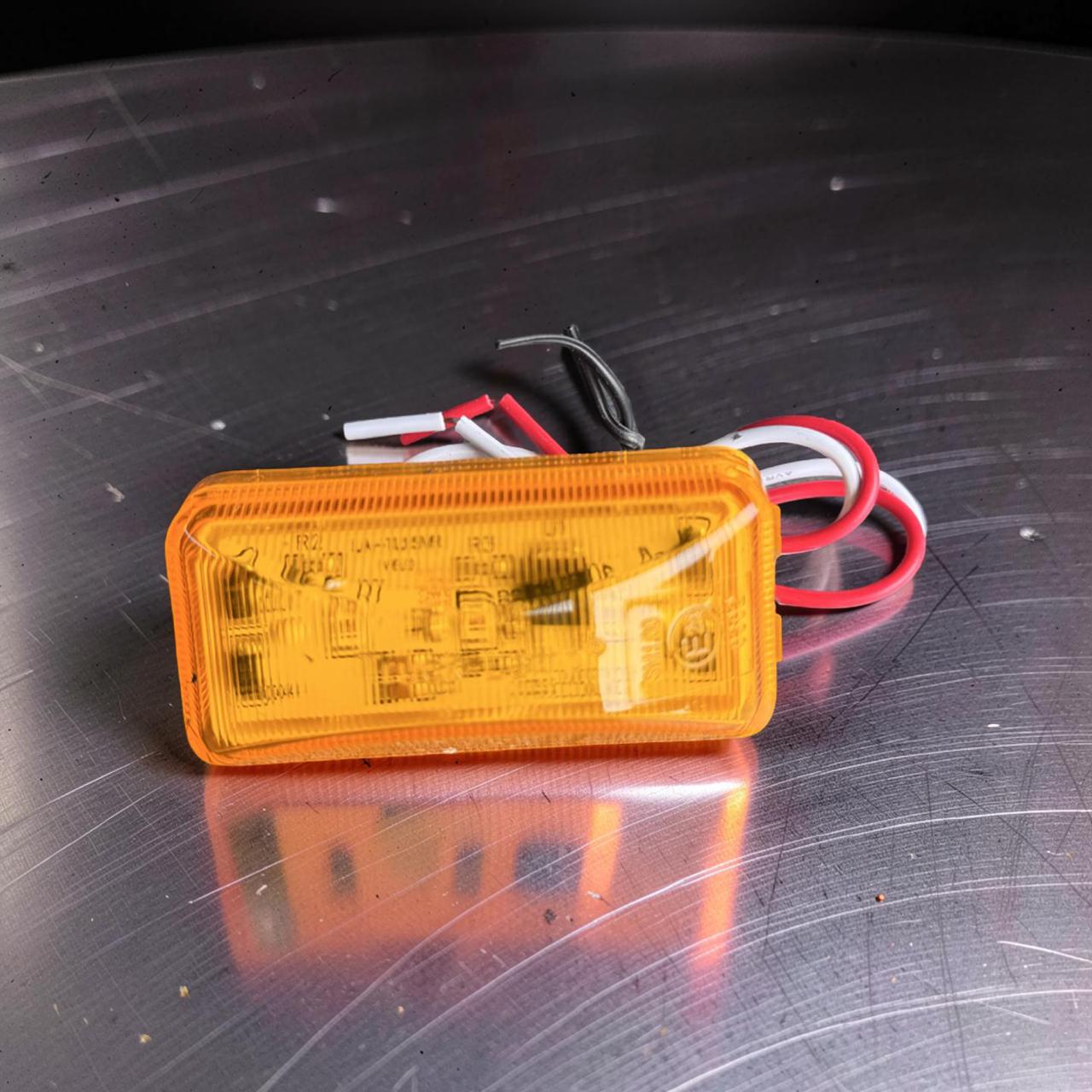 LED Amber Rectangular Marker Lamp (12–24V)